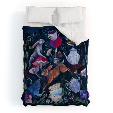Clara McAllister Rabbits Magic Tea time Comforter