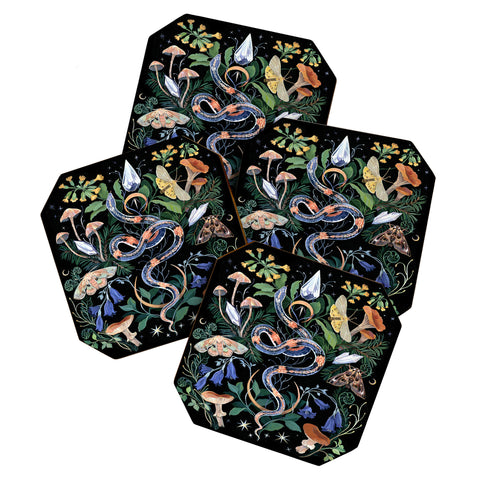 Clara McAllister Snake Crystal Garden Coaster Set