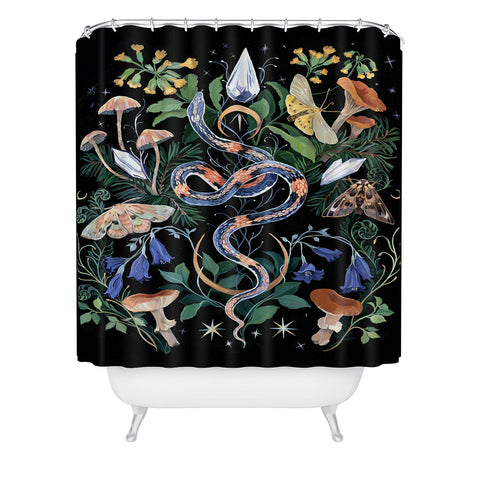 Clara McAllister Snake Crystal Garden Shower Curtain