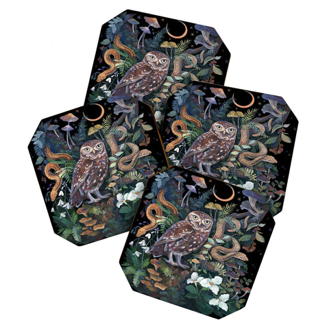 Clara McAllister Snakes and Owl Coaster Set