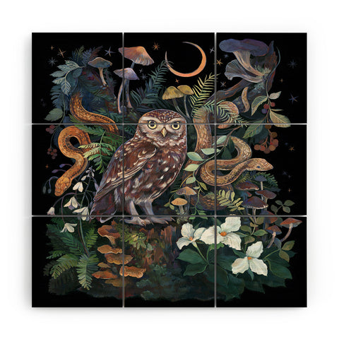 Clara McAllister Snakes and Owl Wood Wall Mural