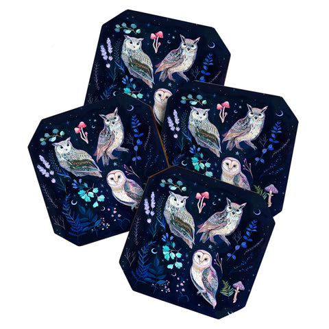 Clara McAllister Star Owls Coaster Set