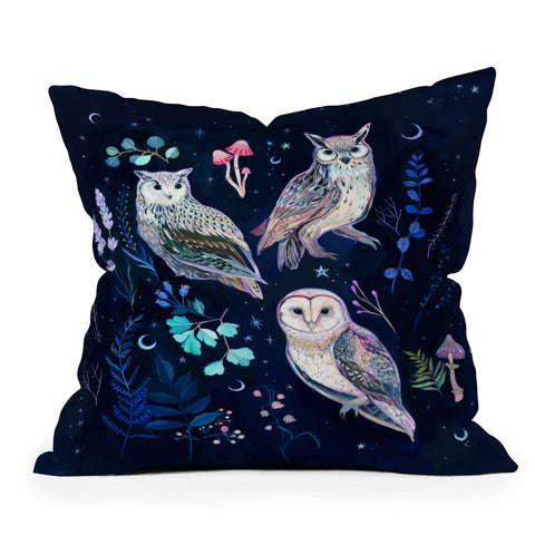 Clara McAllister Star Owls Throw Pillow