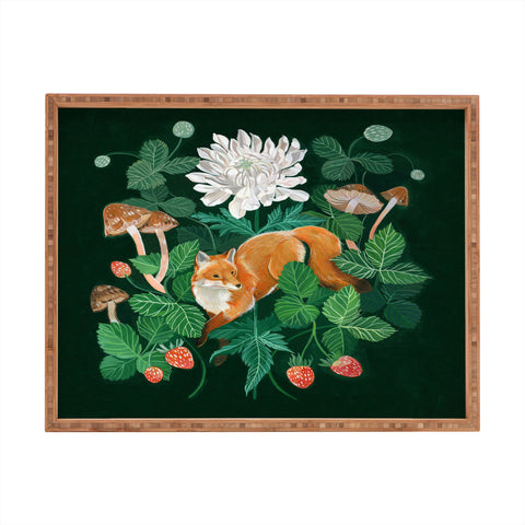 Clara McAllister Strawberry Fox Rectangular Tray