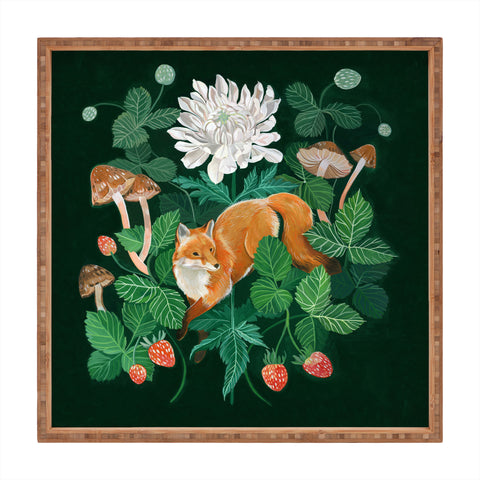 Clara McAllister Strawberry Fox Square Tray