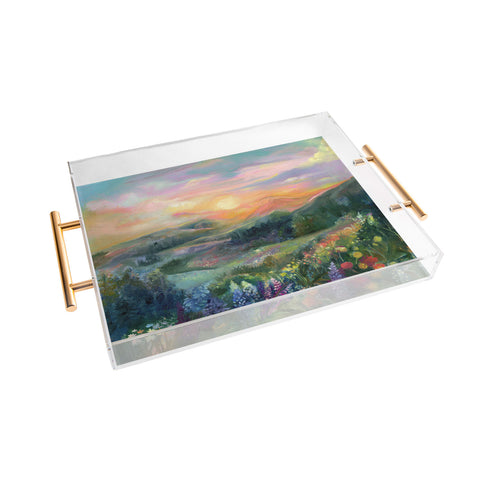 Clara McAllister Sunset Landscape Acrylic Tray
