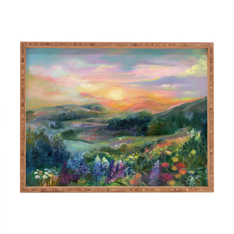 Clara McAllister Sunset Landscape Rectangular Tray