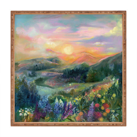 Clara McAllister Sunset Landscape Square Tray