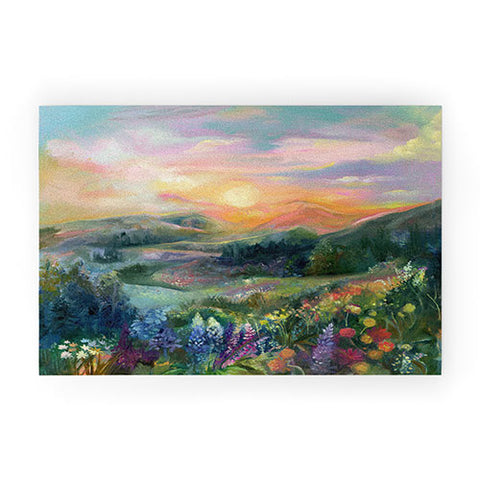 Clara McAllister Sunset Landscape Welcome Mat
