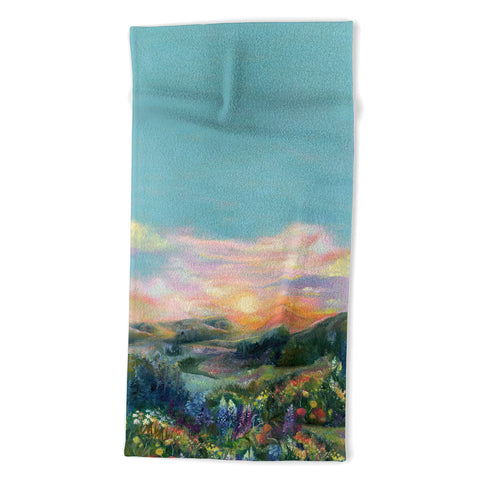 Clara McAllister Sunset Landscape Beach Towel
