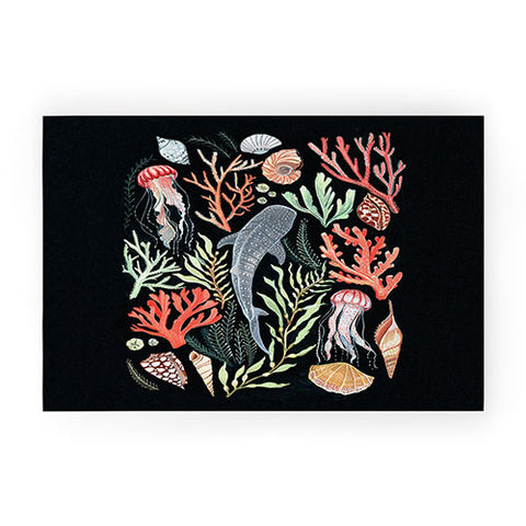 Clara McAllister Whale Shark Shells Welcome Mat