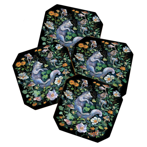 Clara McAllister White Fox Coaster Set