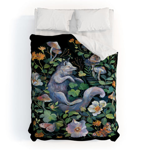 Clara McAllister White Fox Duvet Cover