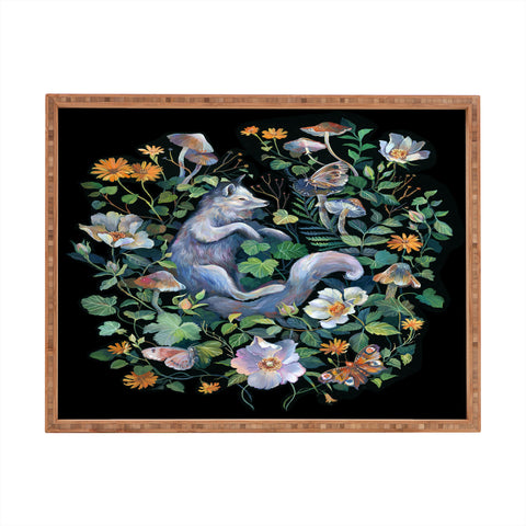 Clara McAllister White Fox Rectangular Tray