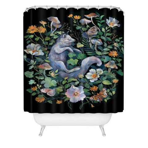 Clara McAllister White Fox Shower Curtain