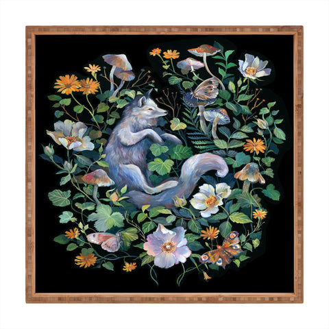 Clara McAllister White Fox Square Tray