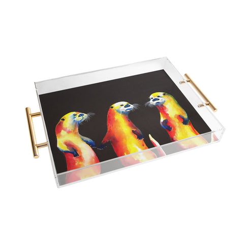 Clara Nilles Flaming Otters Acrylic Tray