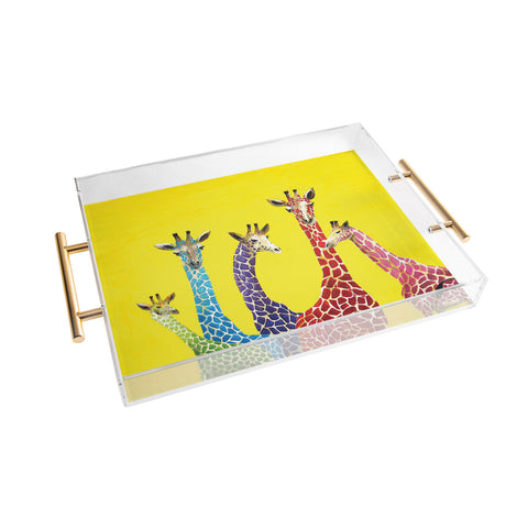 Clara Nilles Jellybean Giraffes Acrylic Tray