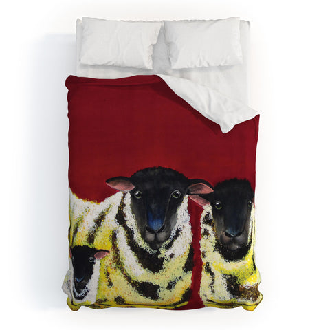 Clara Nilles Lemon Spongecake Sheep Duvet Cover