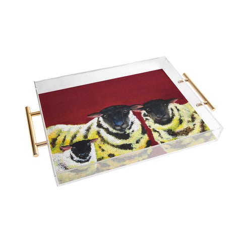 Clara Nilles Lemon Spongecake Sheep Acrylic Tray