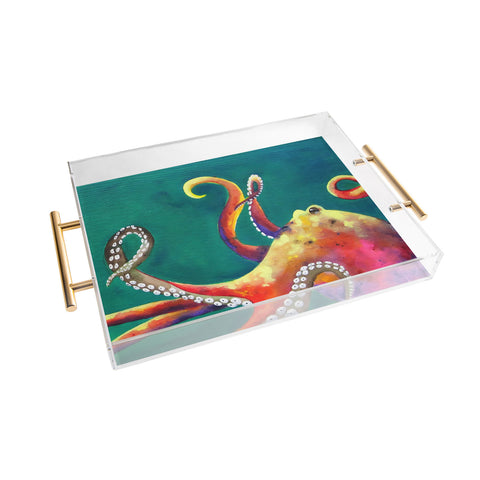 Clara Nilles Mardi Gras Octopus Acrylic Tray