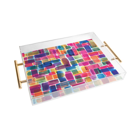 CMYKaren Watercolor Overlay Acrylic Tray