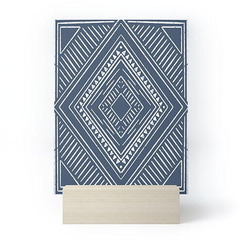 CoastL Studio Boho Tiles Atlantic Blue Mini Art Print