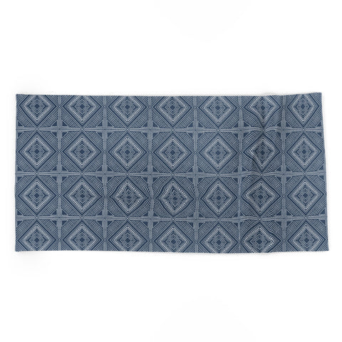 CoastL Studio Boho Tiles Atlantic Blue Beach Towel
