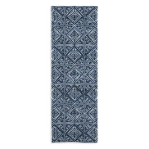 CoastL Studio Boho Tiles Atlantic Blue Yoga Towel