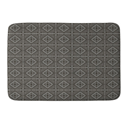 CoastL Studio Boho Tiles Charcoal Memory Foam Bath Mat