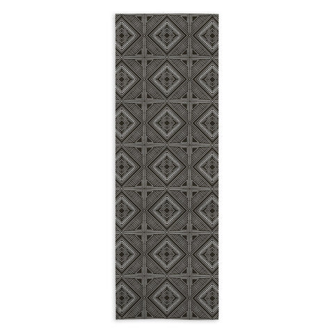 CoastL Studio Boho Tiles Charcoal Yoga Towel