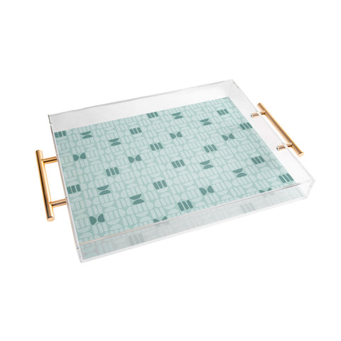 CoastL Studio Bold Minimalism Teal Acrylic Tray