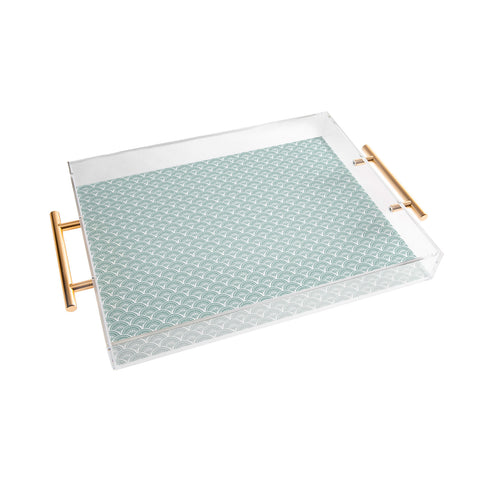 CoastL Studio Coastal Deco Teal Acrylic Tray