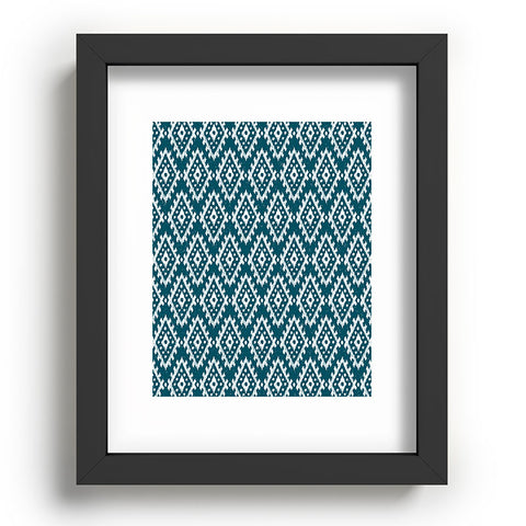 CoastL Studio Coastl Ikat Lagoon Blue Recessed Framing Rectangle