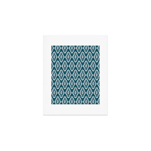 CoastL Studio Coastl Ikat Lagoon Blue Art Print