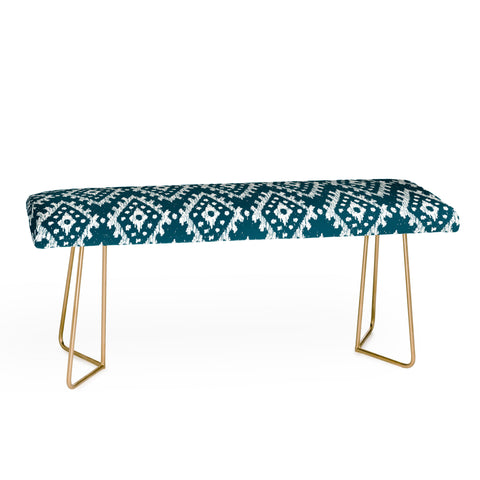 CoastL Studio Coastl Ikat Lagoon Blue Bench