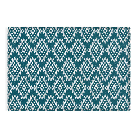 CoastL Studio Coastl Ikat Lagoon Blue Outdoor Rug