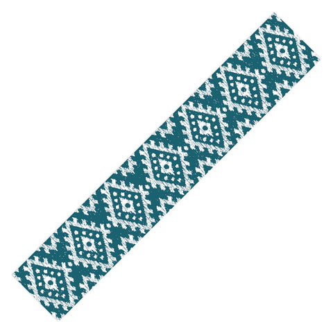CoastL Studio Coastl Ikat Lagoon Blue Table Runner