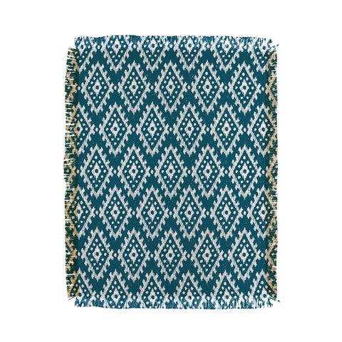 CoastL Studio Coastl Ikat Lagoon Blue Throw Blanket