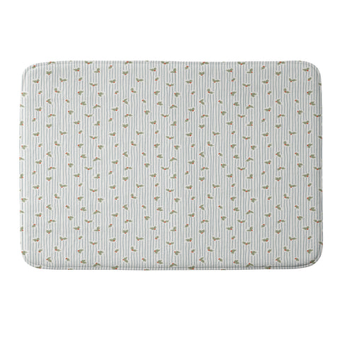 CoastL Studio Hand Drawn Holly Stripe Memory Foam Bath Mat