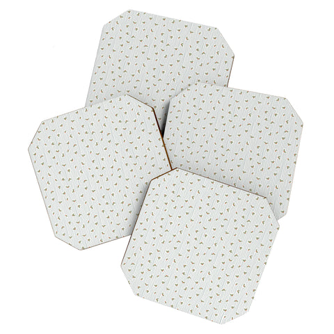 CoastL Studio Hand Drawn Holly Stripe Coaster Set