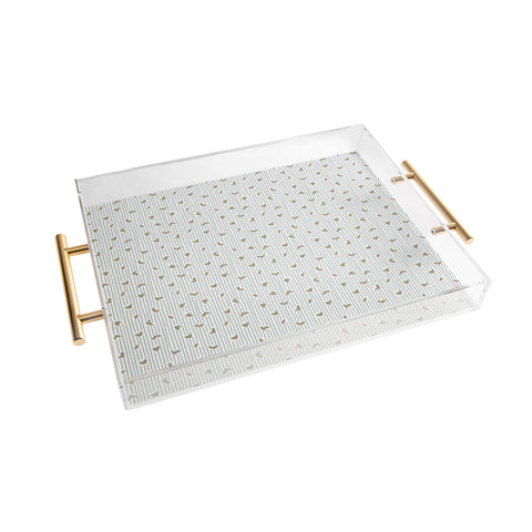 CoastL Studio Hand Drawn Holly Stripe Acrylic Tray