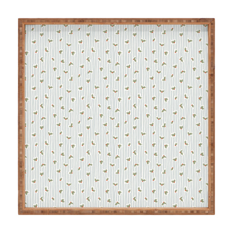 CoastL Studio Hand Drawn Holly Stripe Square Tray