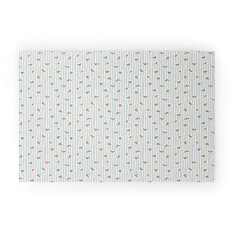 CoastL Studio Hand Drawn Holly Stripe Welcome Mat