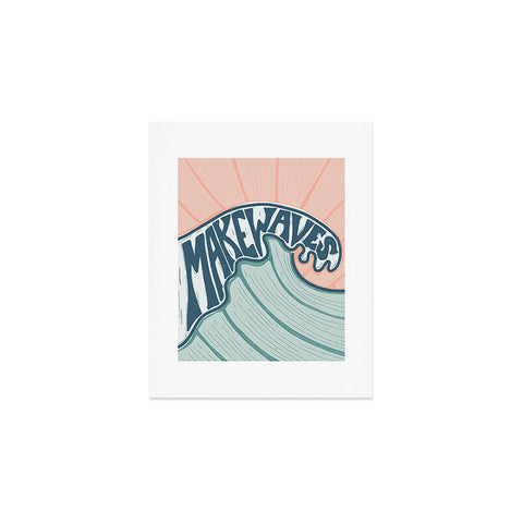CoastL Studio Make Waves Linocut Art Print