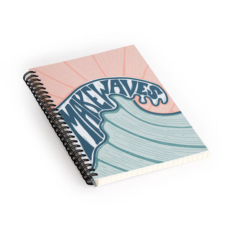CoastL Studio Make Waves Linocut Spiral Notebook