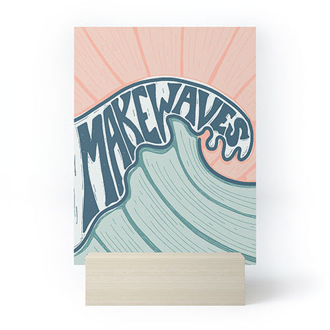 CoastL Studio Make Waves Linocut Mini Art Print