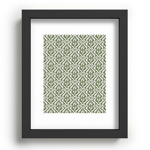 CoastL Studio Modern Ikat Lush Green Recessed Framing Rectangle