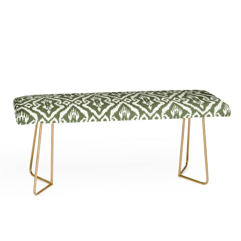 CoastL Studio Modern Ikat Lush Green Bench
