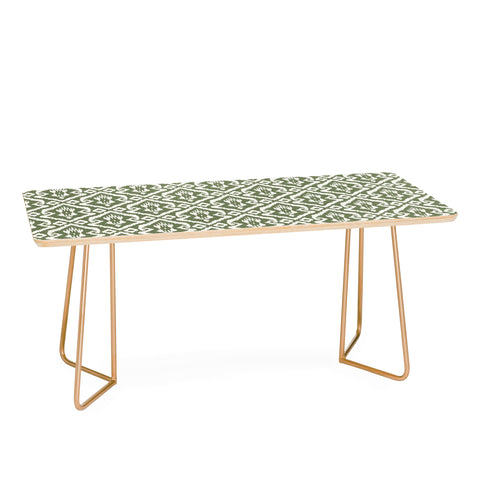CoastL Studio Modern Ikat Lush Green Coffee Table